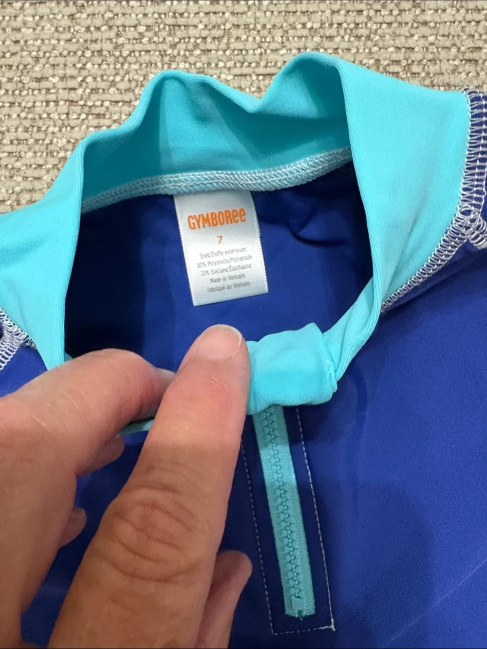 Gymboree Royal Blue Aqua & White Kids Rash Guard Set Floral Starfish Boardshorts